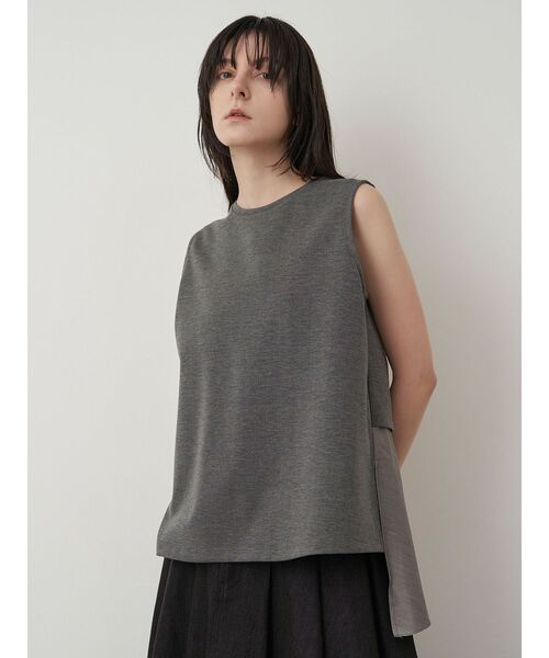 ELENDEEK tシャツ バックアシンメトリードレープカットソー