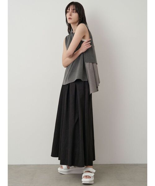 ELENDEEK tシャツ バックアシンメトリードレープカットソー