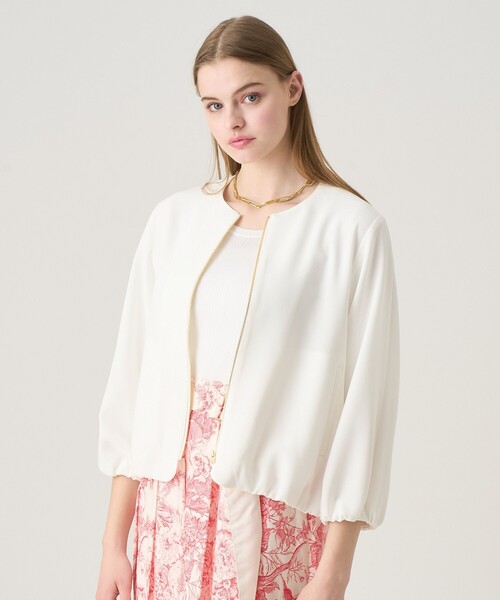 ANAYI トリアセサテン フードブルゾン ANAYI（アナイ） コート アウター トリアセポリエステルブルゾン