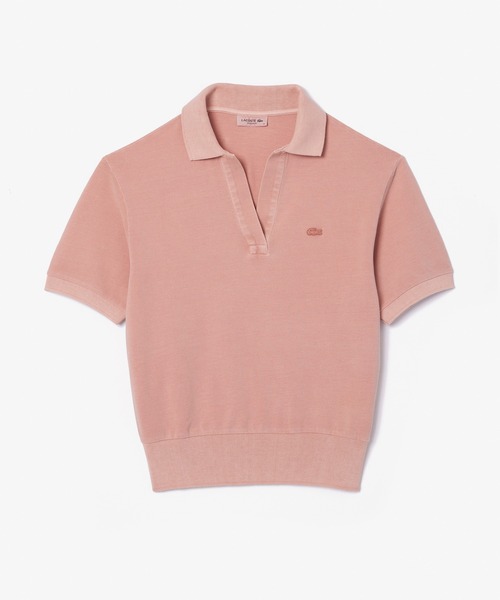 「LACOSTE」 半袖ポロシャツ 40 ピンク レディース