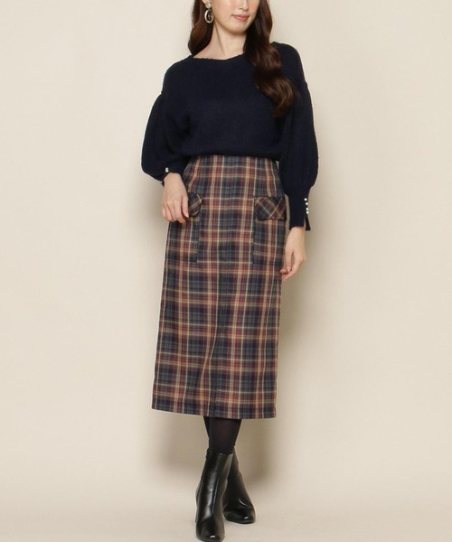 「SWINGLE」 Vネックニット MEDIUM ネイビー レディース_画像6