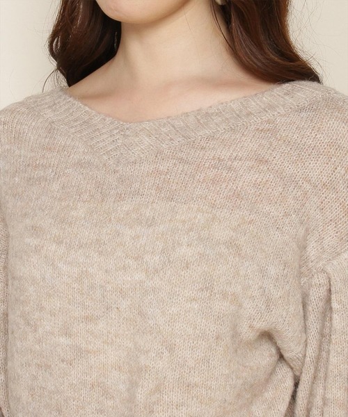 「SWINGLE」 Vネックニット MEDIUM ネイビー レディース_画像8