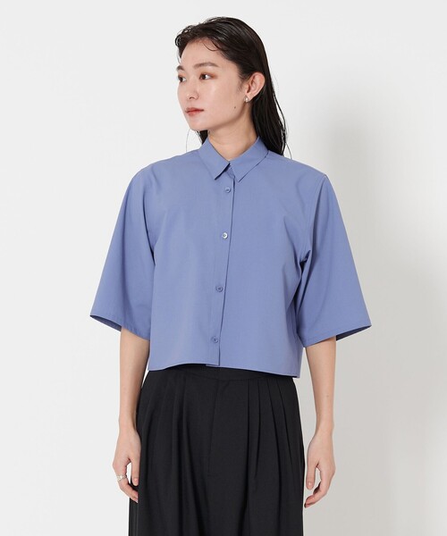 「MARW UNITED ARROWS」 半袖ブラウス - ブラック レディース MARW UNITED ARROWS ブラウス シャツ 「MARW ARROWS」Tブラウス