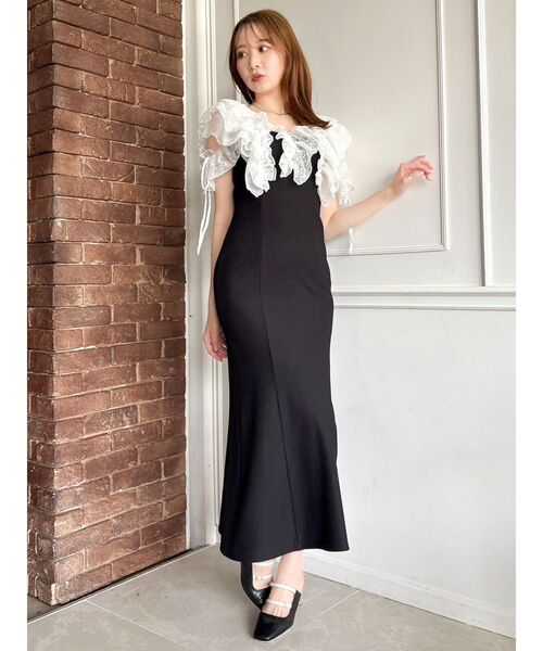 dazzlin ラッフルリブワンピース dazzlin ワンピース ラッフルリブワンピース : ZOZOTOWN Yahoo
