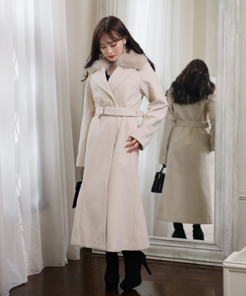 「LIPSERVICE」 チェスターコート M モカ レディース_画像2