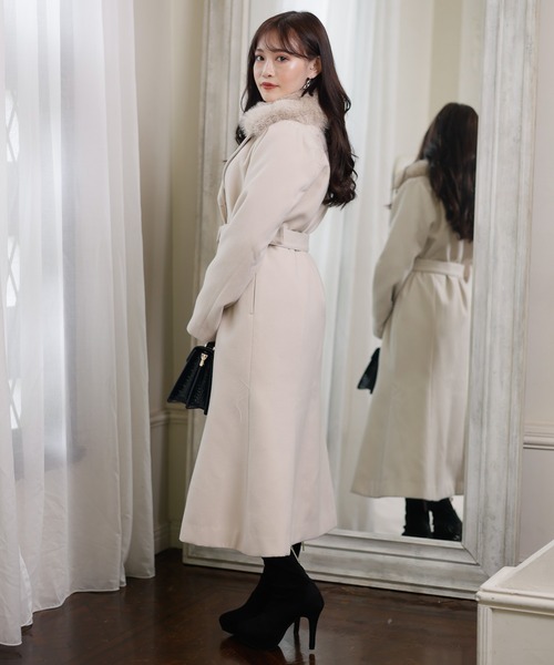 「LIPSERVICE」 チェスターコート M モカ レディース_画像3