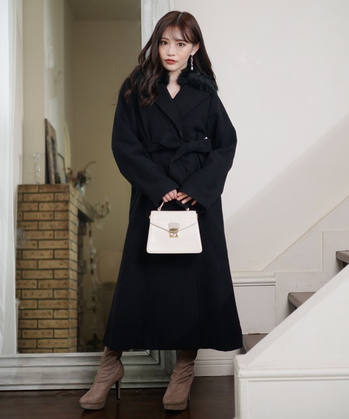 「LIPSERVICE」 チェスターコート M モカ レディース_画像7