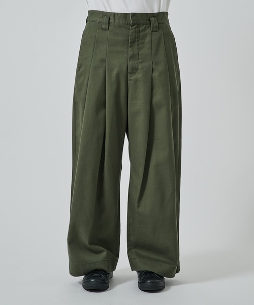 stüssy×dickiesグリーンシャツジャケット stussy(ステューシー) ポケットTシャツ グリーン サイズ M