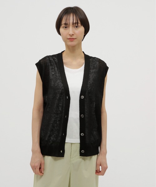 カーディガン FINE LINEN レディース
