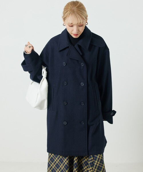 FREAK'S STORE（フリークスストア） ピーコート フリ- ネイビー