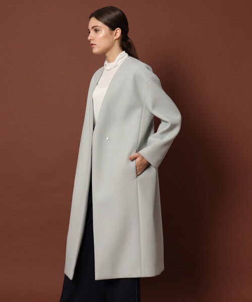 DRESSTERIOR（ドレステリア） ノーカラーコート 36 グレー レディース