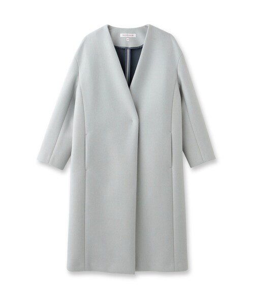DRESSTERIOR（ドレステリア） ノーカラーコート 36 グレー レディース