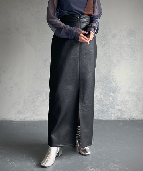 「&g'aime」 タイトスカート FREE グレイッシュベージュ レディース_画像3