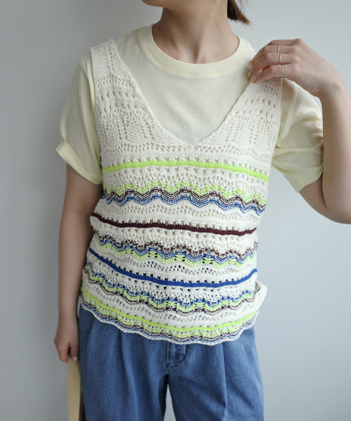 SLOBE IENA ニット セーター imprevu クロシェキャミ レディース