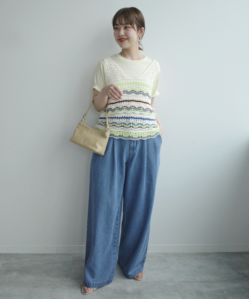ニット セーター imprevu クロシェキャミ レディース SLOBE IENA ニット セーター imprevu クロシェキャミ レディース