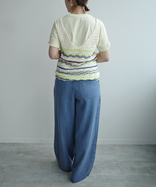 SLOBE IENA ニット セーター imprevu クロシェキャミ レディース