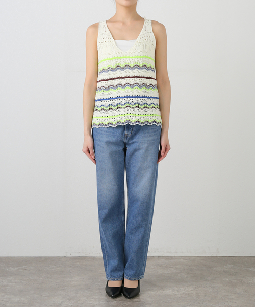 ニット セーター imprevu クロシェキャミ レディース SLOBE IENA ニット セーター imprevu クロシェキャミ レディース