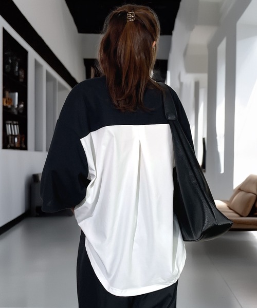 tシャツ タック切替え半袖カットソー レディース 楽天市場】カットソー 半袖 Tシャツ バックタック ドルマン