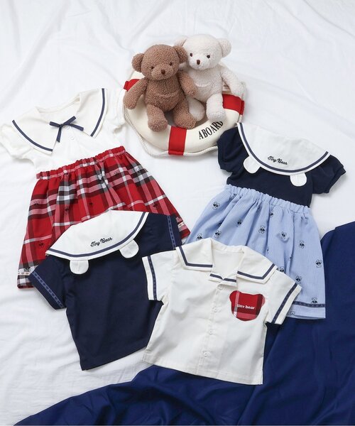 apres les cours（アプレレクール） ワンピース tiny bearセーラー衿