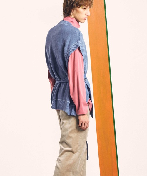 MAISON SPECIAL（メゾンスペシャル） 半袖ニット 1 パープル メンズ