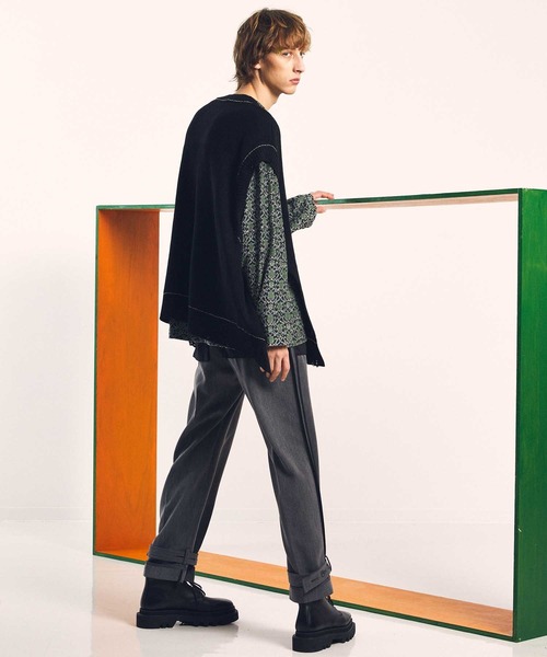 MAISON SPECIAL（メゾンスペシャル） 半袖ニット 1 パープル メンズ