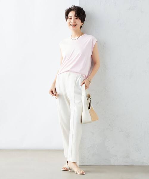 「NOLLEY'S Sophi」 パンツ 34 オフホワイト レディース_画像8