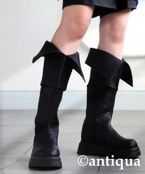 antiqua（アンティカ） 「patterntorso」ブーツ LL ブラック