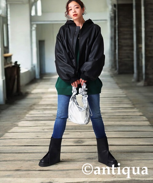 antiqua（アンティカ） 「patterntorso」ブーツ LL ブラック