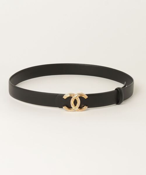 CHANEL 「CHANEL」 ココマーク ベルト - ブラック レディース