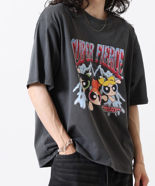 パワーパフガールズTシャツ 黒　L ほぼ新品パワーパフガールズ Tシャツ メンズSサイズ 黒 - メルカリ