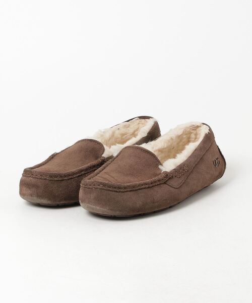 UGG ファー付きスリッパ ブラウン UGG Australia（アグオーストラリア） 「UGG」 シューズ 25cm ブラウン
