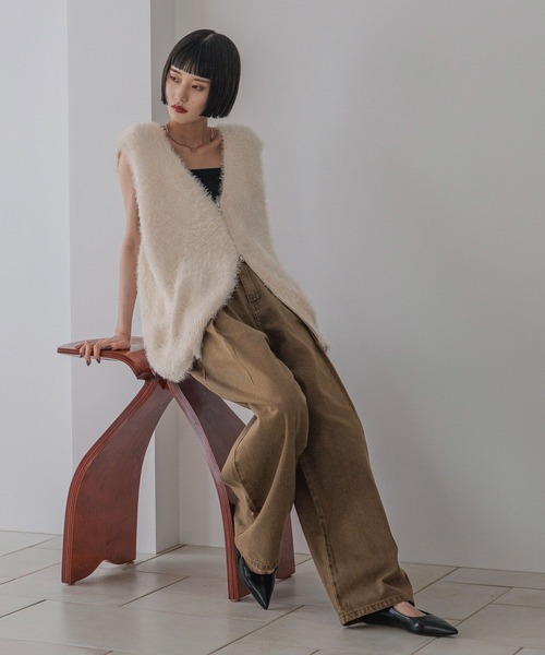 LOWRYS FARM（ローリーズファーム） ベスト ジレ シャギーZIPベスト