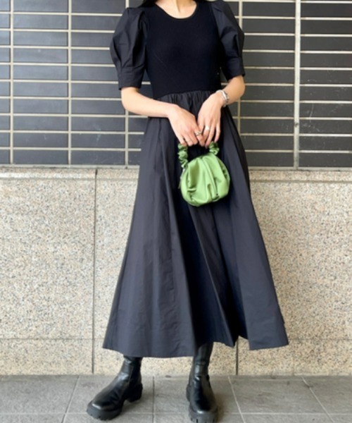 FRAY I.D（フレイ・アイディー） 半袖ワンピース 0 ブラック