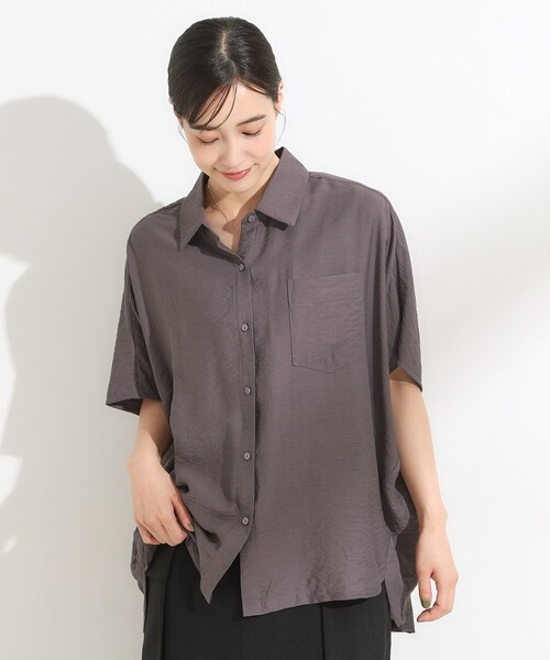 SHOO・LA・RUE（シューラルー） ブラウス シャツ 「洗える/S-LL/5分袖