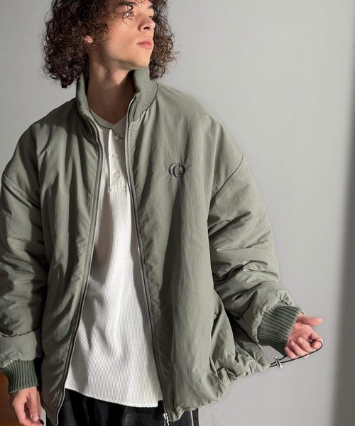 リバーシブルダウンジャケット グレー ライトカーキ リバーシブルダウンジャケット グレー ライトカーキ リバーシブル