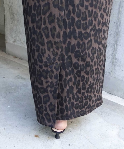 スカート 「CORNERS by KR」レオパード柄ナロースカート : ZOZOTOWN