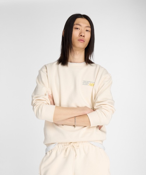 ニューバランス Ａｔｈｌｅｔｉｃｓ　プレミアム　ロゴスウェットクルー スポーツカジュアル メンズカットソー MT41547-AHH New Balance（ニューバランス） トレーナー スウェット Athletics