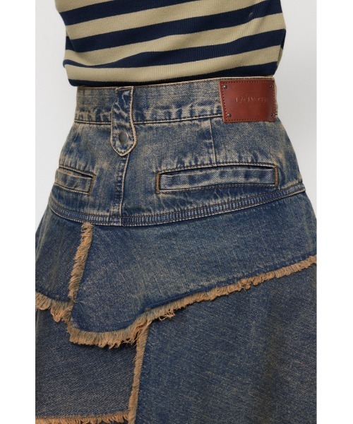 LAGUA GEM（ラグアジェム） デニムスカート RONDOM HEM CUT OFF デニム