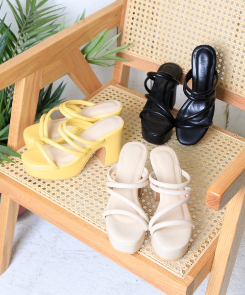 「attagirl」 ヒールサンダル S ブラック レディース_画像3