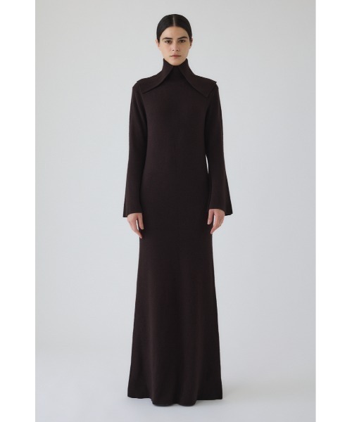 RIM.ARK ドレス Long high collar knit dress ロングハイカラーニット