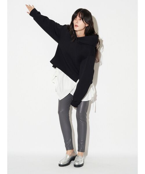 ELENDEEK（エレンディーク） パンツ フォーレザーレギンス レディース