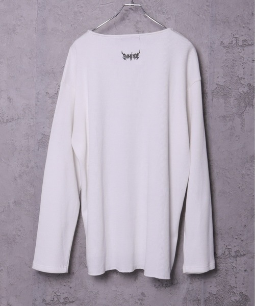 Amilige（アミリージュ） tシャツ ワッフルコウモリプリントトップス