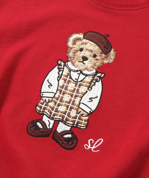 新品Polo Ralph Lauren 赤 クマ刺繍 トレーナー 120 SLAP SLIP（スラップスリップ） トレーナー アニマルいろいろクマさん