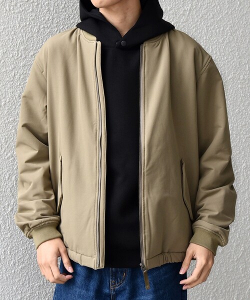 SHIPS any ブルゾン アウター any:「洗濯機可能」ストレッチ 裏起毛