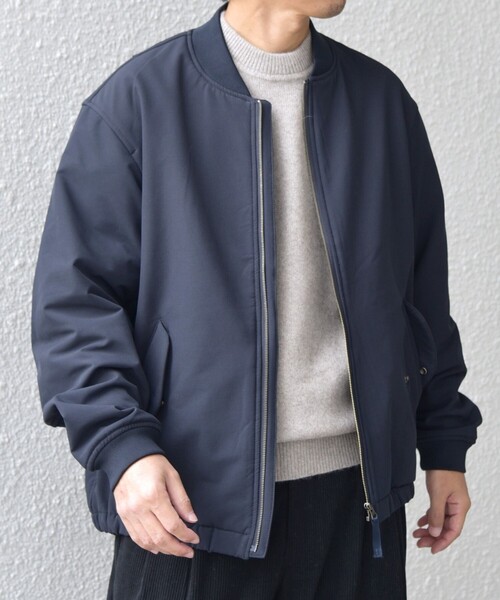 SHIPS any ブルゾン アウター any:「洗濯機可能」ストレッチ 裏起毛