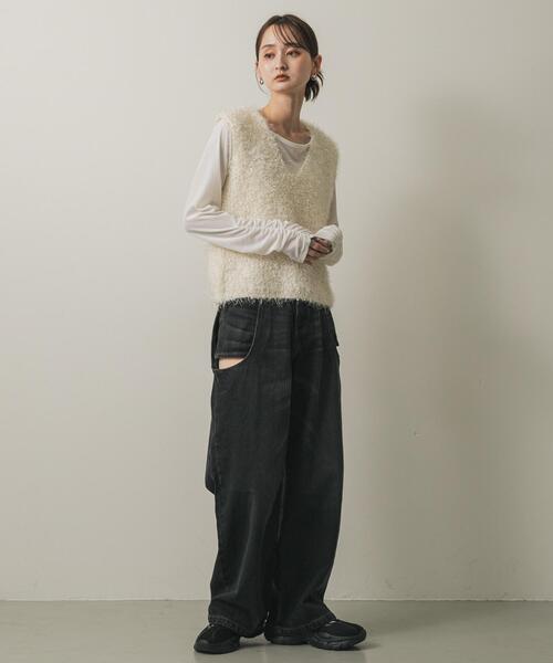 URBAN RESEARCH　かぐれ　ワイドデニムパンツ SENSE OF PLACE by URBAN RESEARCH ワイドパンツ ジーンズ デニム