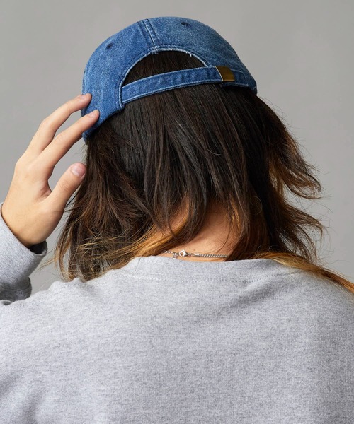 Theater code キャップ 帽子 Distressed 6-Panel Denim Cap / ダメージ