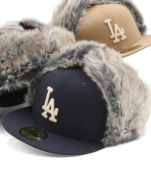 LA 59FIFTY キャップ ファー付き 7 3/8 NEW ERA（ニューエラ） キャップ 帽子 ニューエラキャップ 59FIFTY