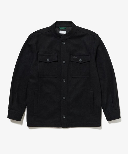LACOSTE（ラコステ） シャツ ウールブレンドメルトン スタンドカラー