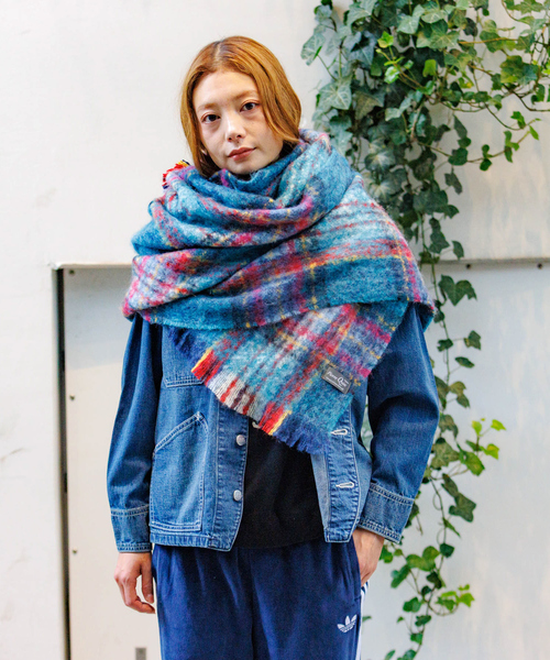 交渉可ピエールルイマシア大判マフラーストール